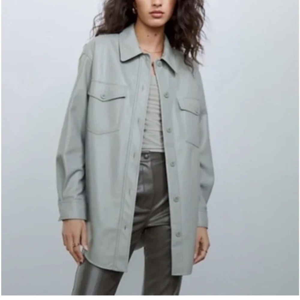 Wilfred Ghana Shirt Jacket Slate Grey Small NWT - Picture 2 of 8